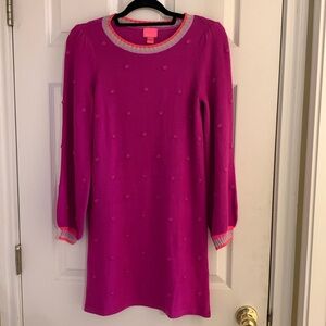 Purple Lily Pulitzer girls sweater dress size 12-14